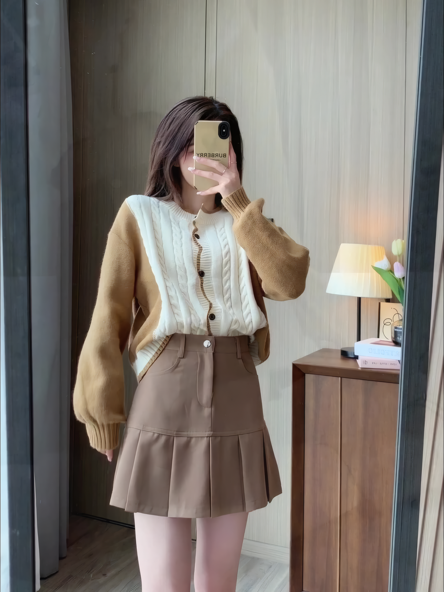 ハイウエストプリーツミニスカート