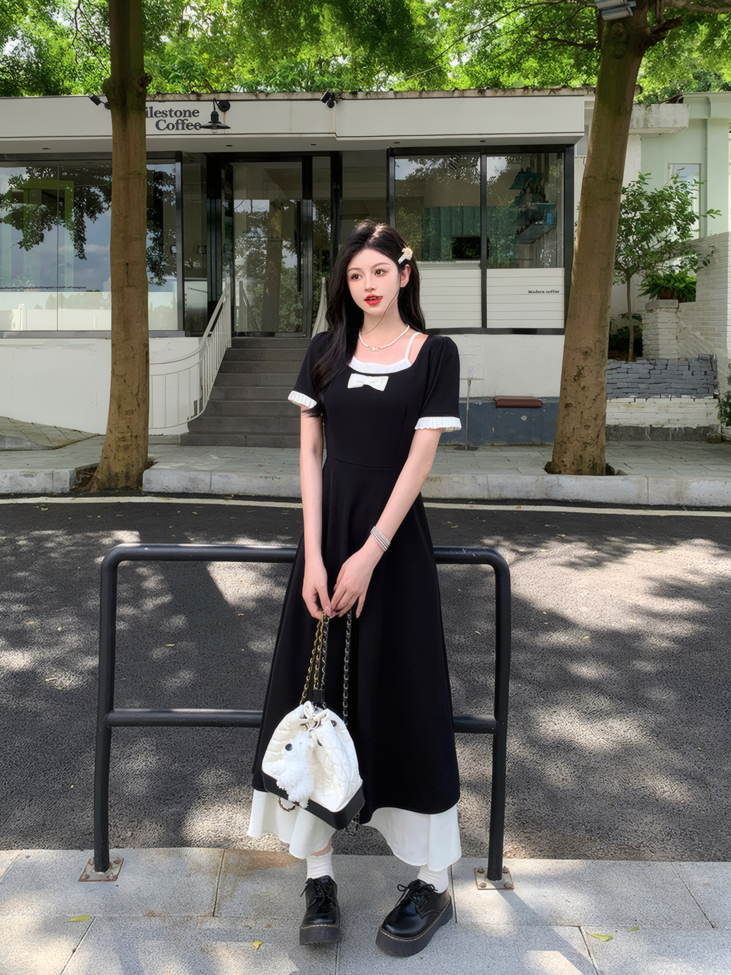リボン＆フリルワンピース
