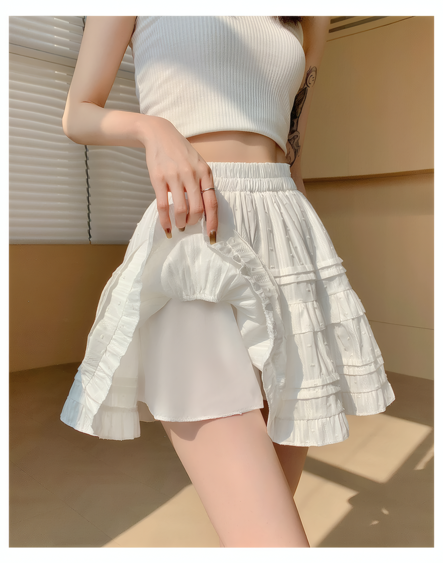フリルティアードスカート