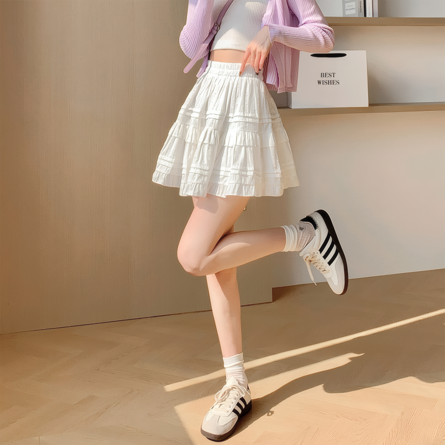 フリルティアードスカート